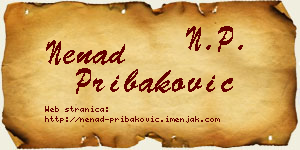 Nenad Pribaković vizit kartica